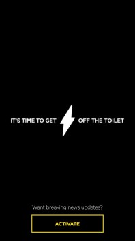 time to get off the toilet